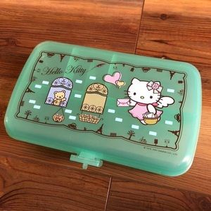 vintage sanrio hello kitty paris pencil box